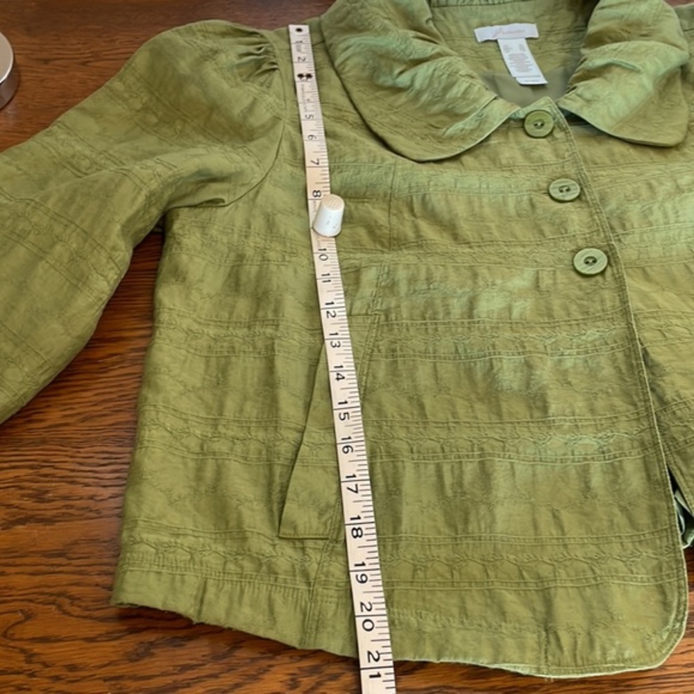 Lightweight Cropped Green Jacket - image 8